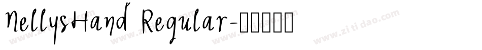 NellysHand Regular字体转换